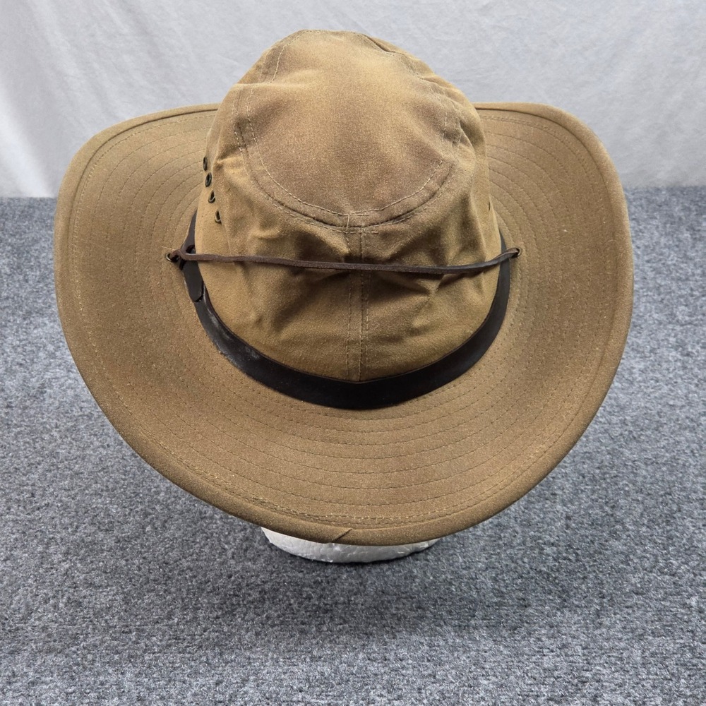 Vintage McAlister Custom Waxed Canvas Bush Hat Made in USA Outback 90s Boonie - Picture 3 of 9